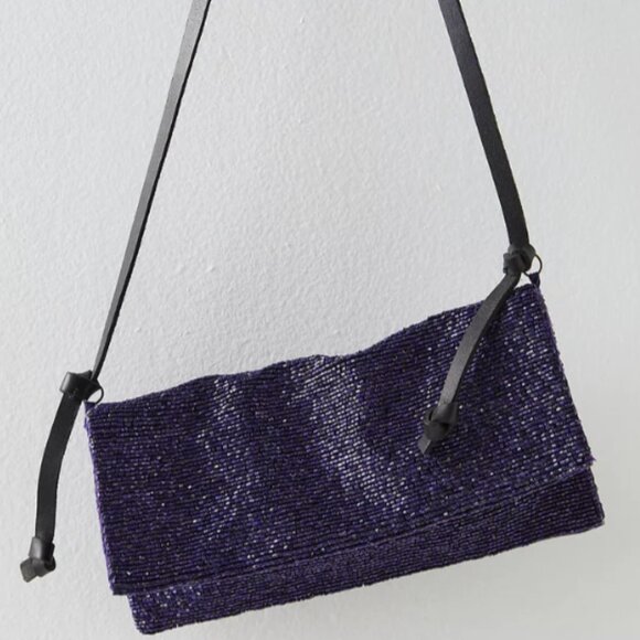 new FREE PEOPLE PLUS ONE EMBELLISHEDCROSS BODY BAG in orchid 253 - Picture 5 of 16